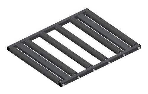 Demi cadre a rouleaux pour er Gris RAL 7016